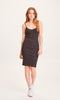 KnowledgeCotton Apparel CANNA rib strap dress - GOTS/Vegan Black Jet